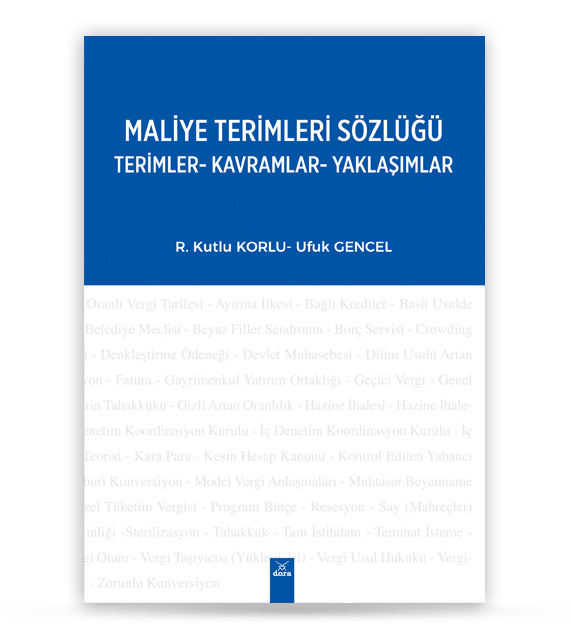 Maliye Terimleri Sözlüğü  | 508 | Dora Yayıncılık