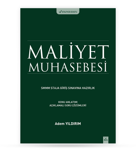 Maliyet Muhasebesi Staja Giriş Sınavına Hazırlık | 122 | Dora Yayıncılık