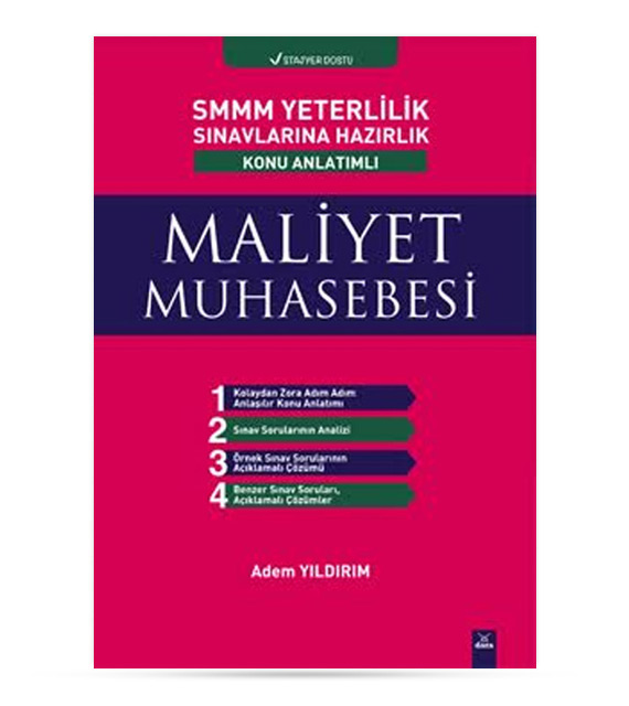 SMMM Yeterlilik Sınavlarına Hazırlık Maliyet Muhasebesi | 122 | Dora Yayıncılık